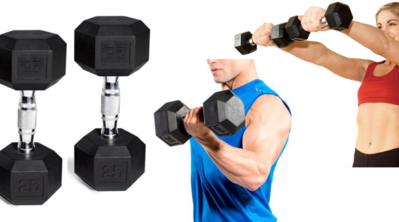 PU RED RUBBER COATED DUMBBELL