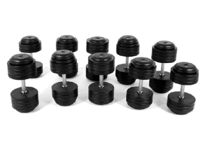 Black Powder Coated Plate Dumbbells In India